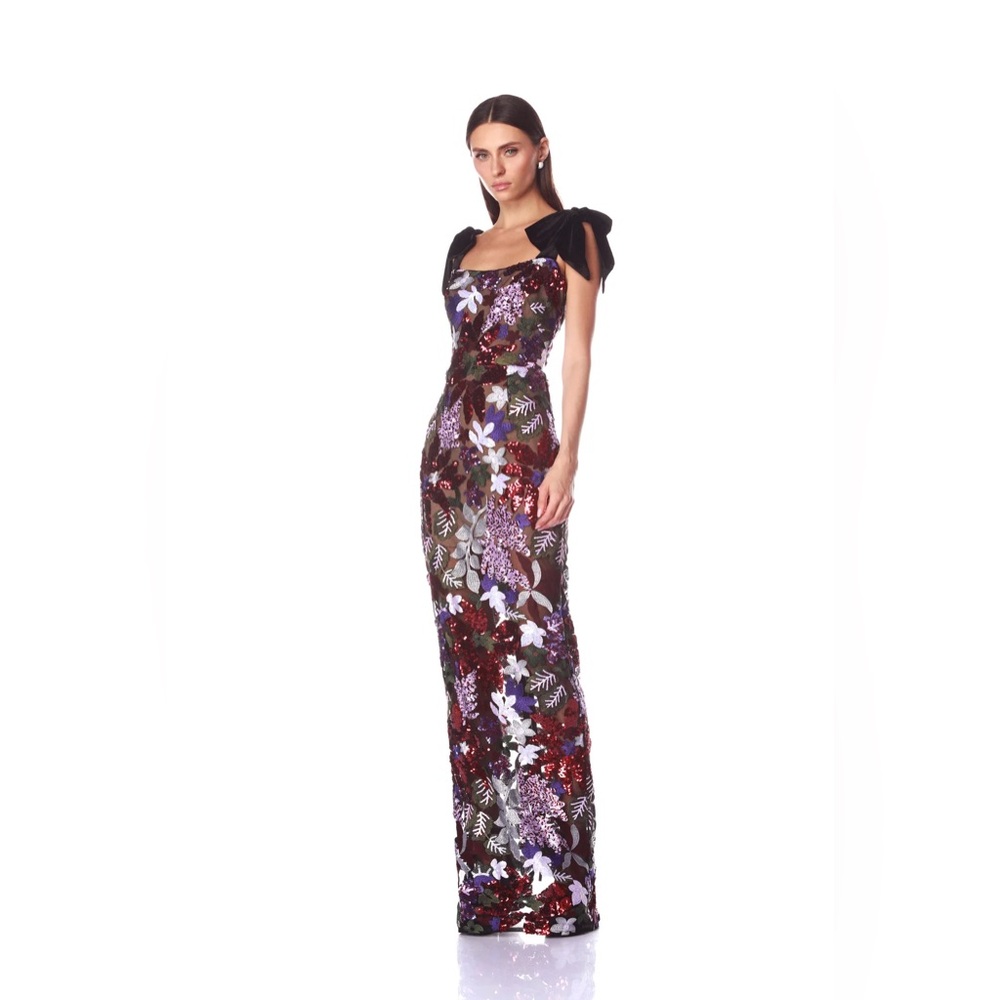 NWOT BRONX AND BANCO Dahlia Maxi Dress in Purple Multi - Picture 6 of 15